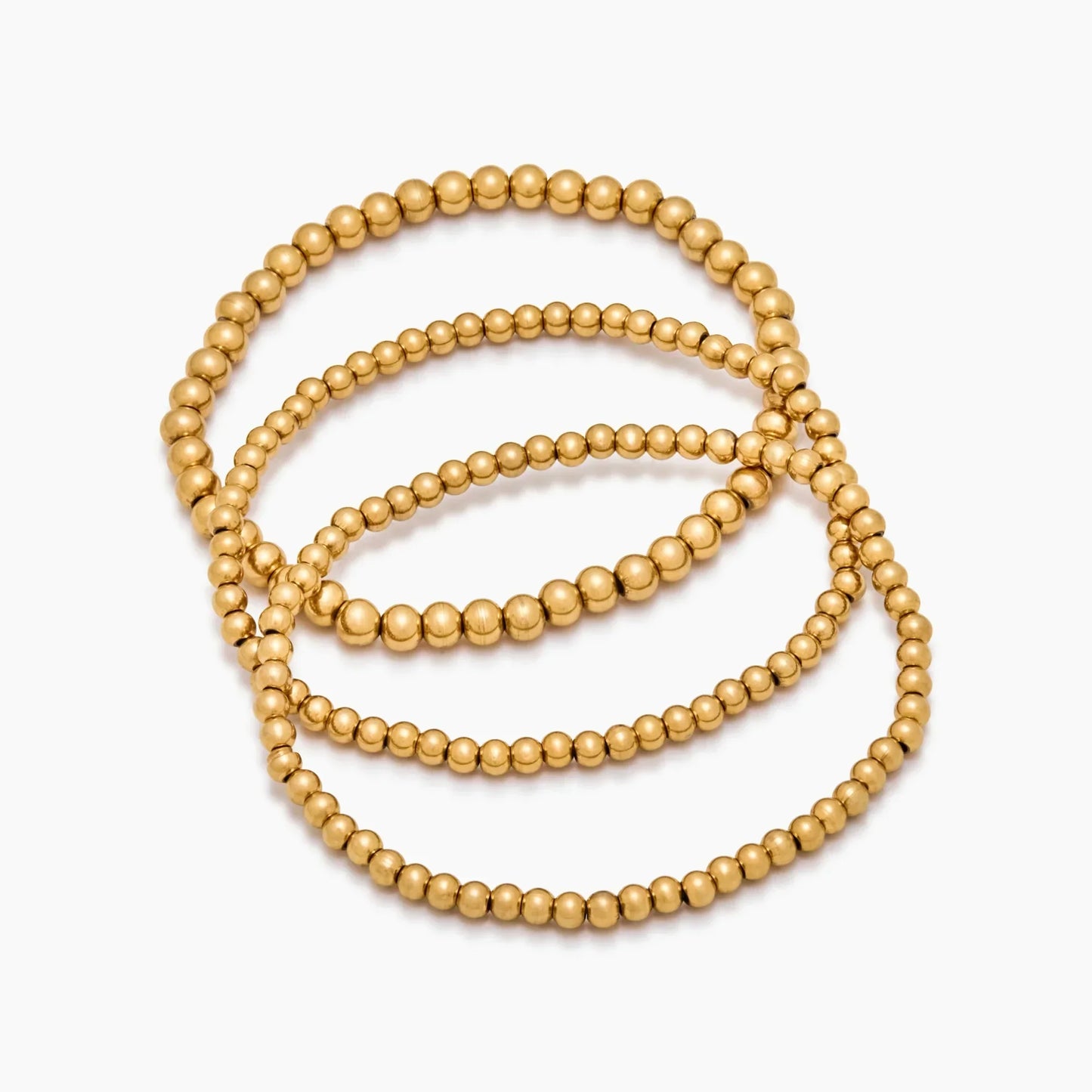 433 Goldenes Perlenarmband-Set
