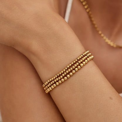 433 Goldenes Perlenarmband-Set