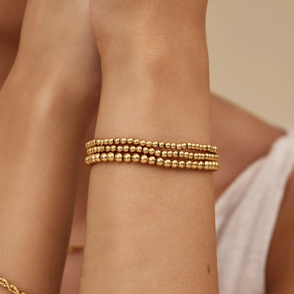 433 Goldenes Perlenarmband-Set