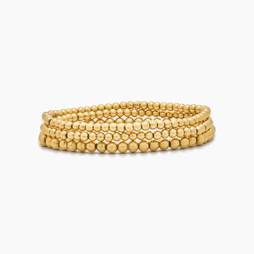433 Goldenes Perlenarmband-Set