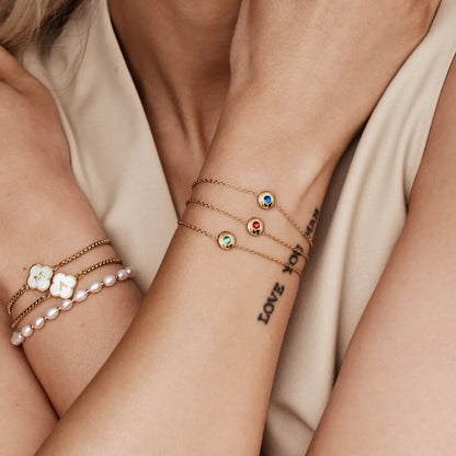 Mini-Geburtsstein-Charm-Armband