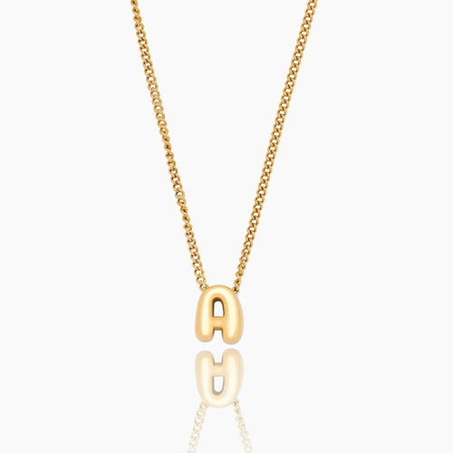 Kette mit Bubble-Initial-Anhänger