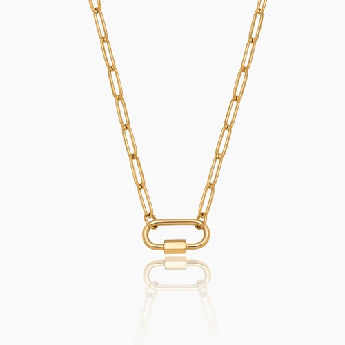 Karabiner-Charm-Halskette mit Verschluss