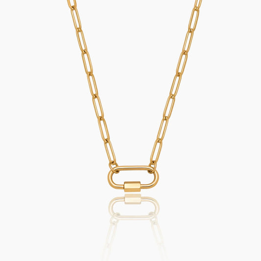 Karabiner-Charm-Halskette mit Verschluss