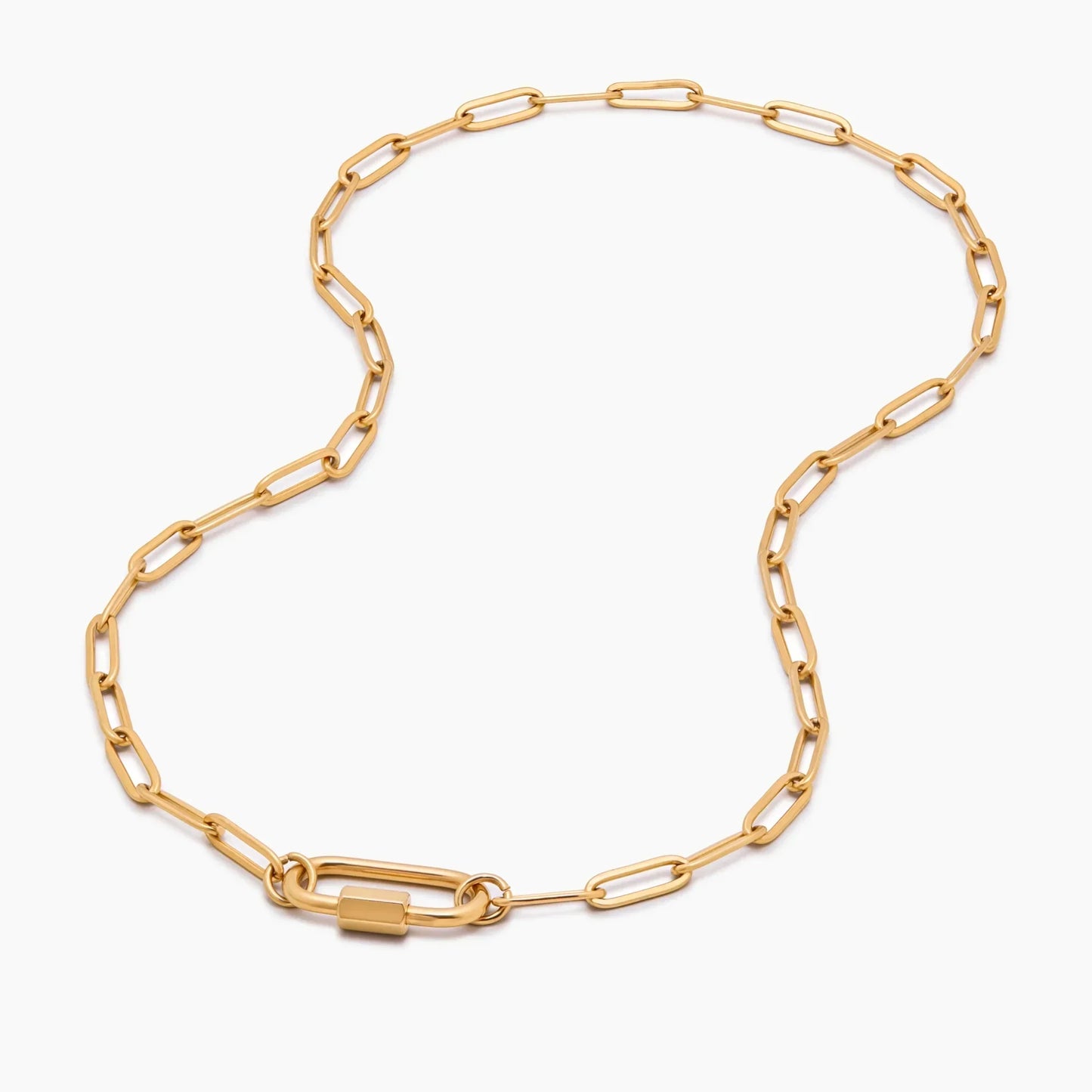 Karabiner-Charm-Halskette mit Verschluss