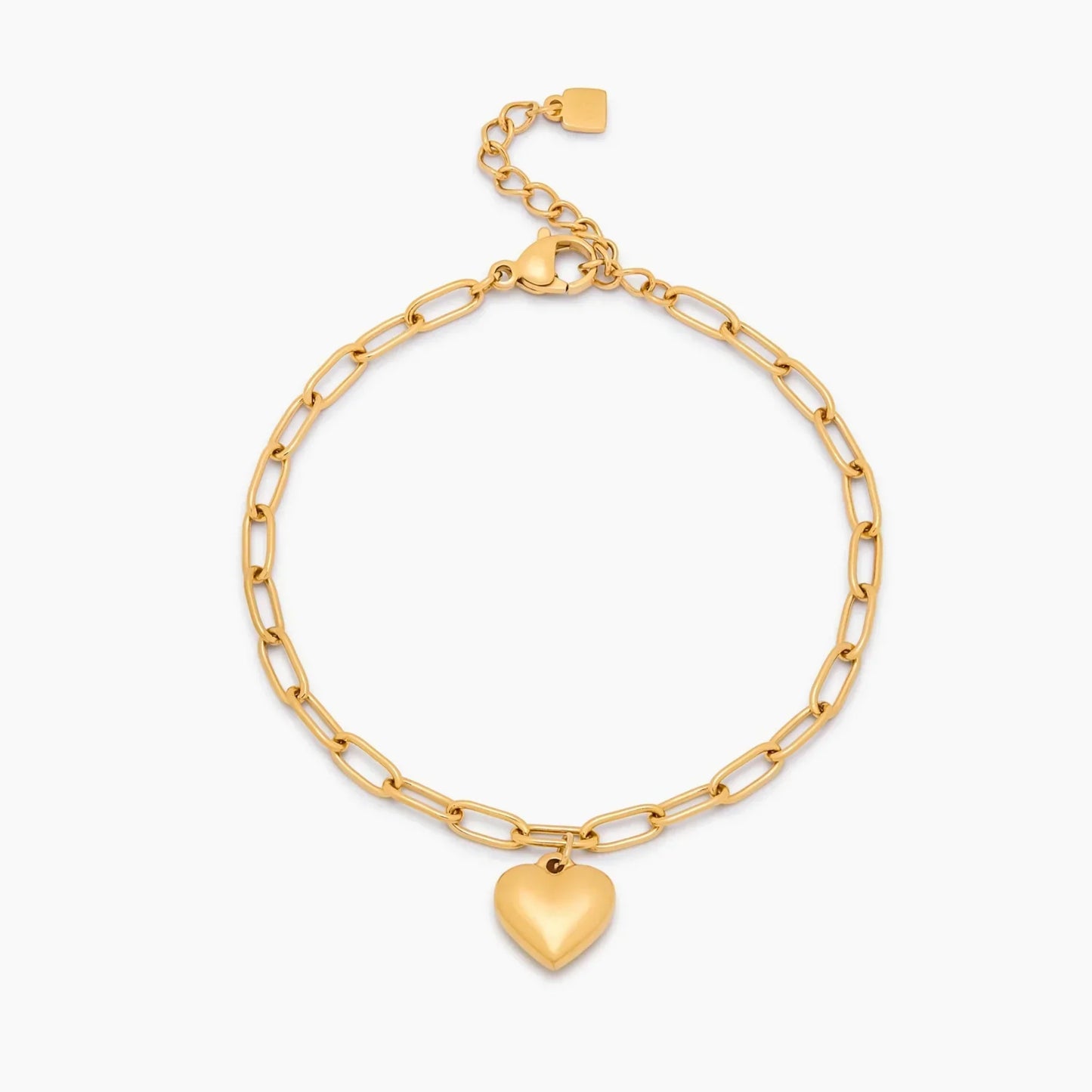 Büroklammer-Armband mit Herz-Charm