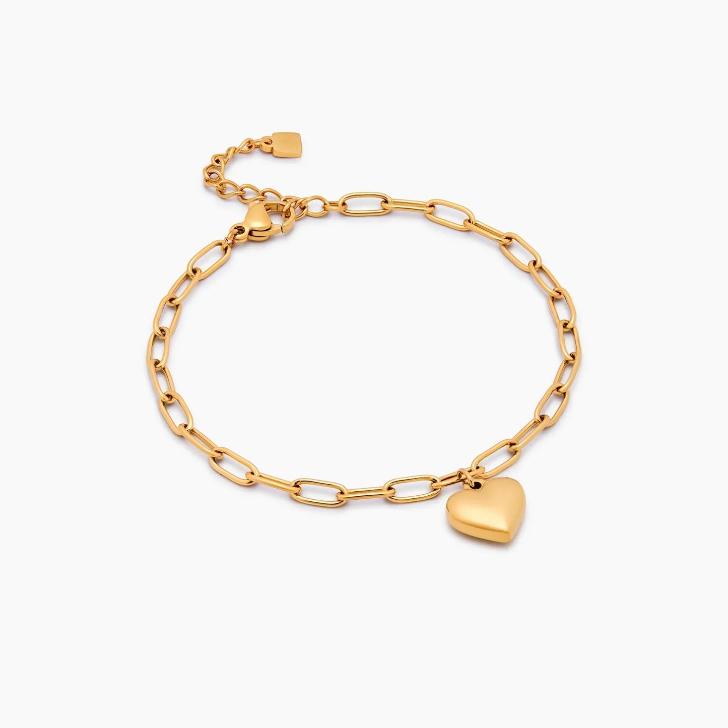 Büroklammer-Armband mit Herz-Charm