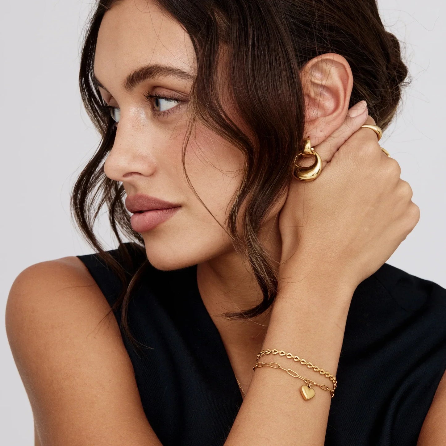 Büroklammer-Armband mit Herz-Charm