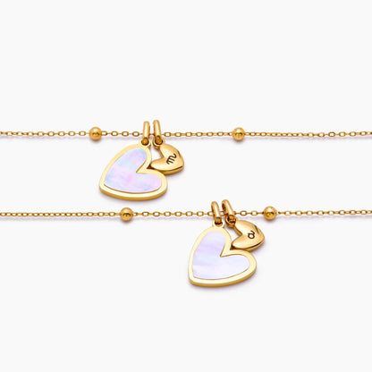 Initial Herz Duo Halskette
