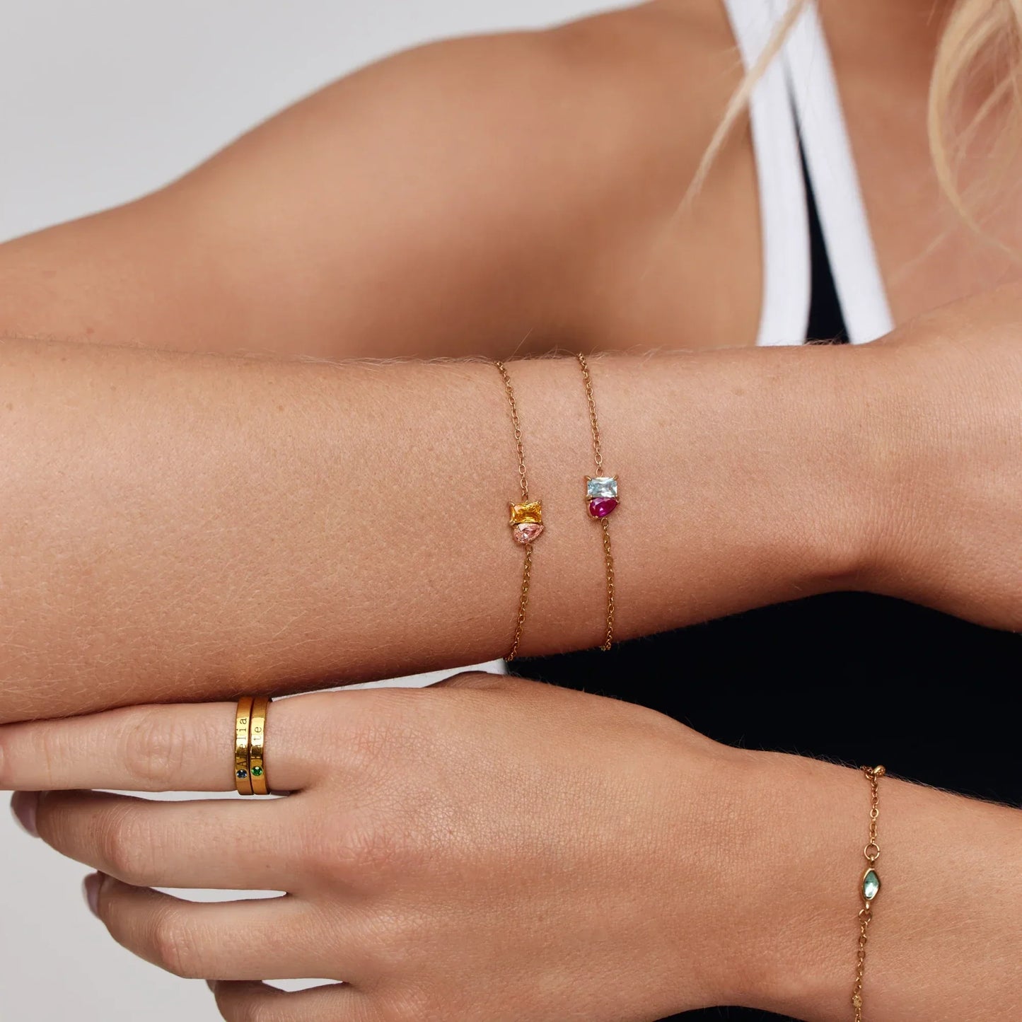 Forever Duo Armband mit Geburtssteinen