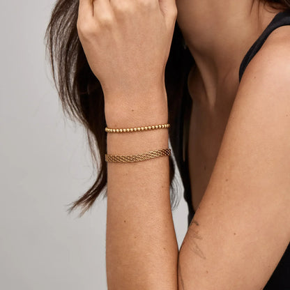 Goldenes Perlenarmband