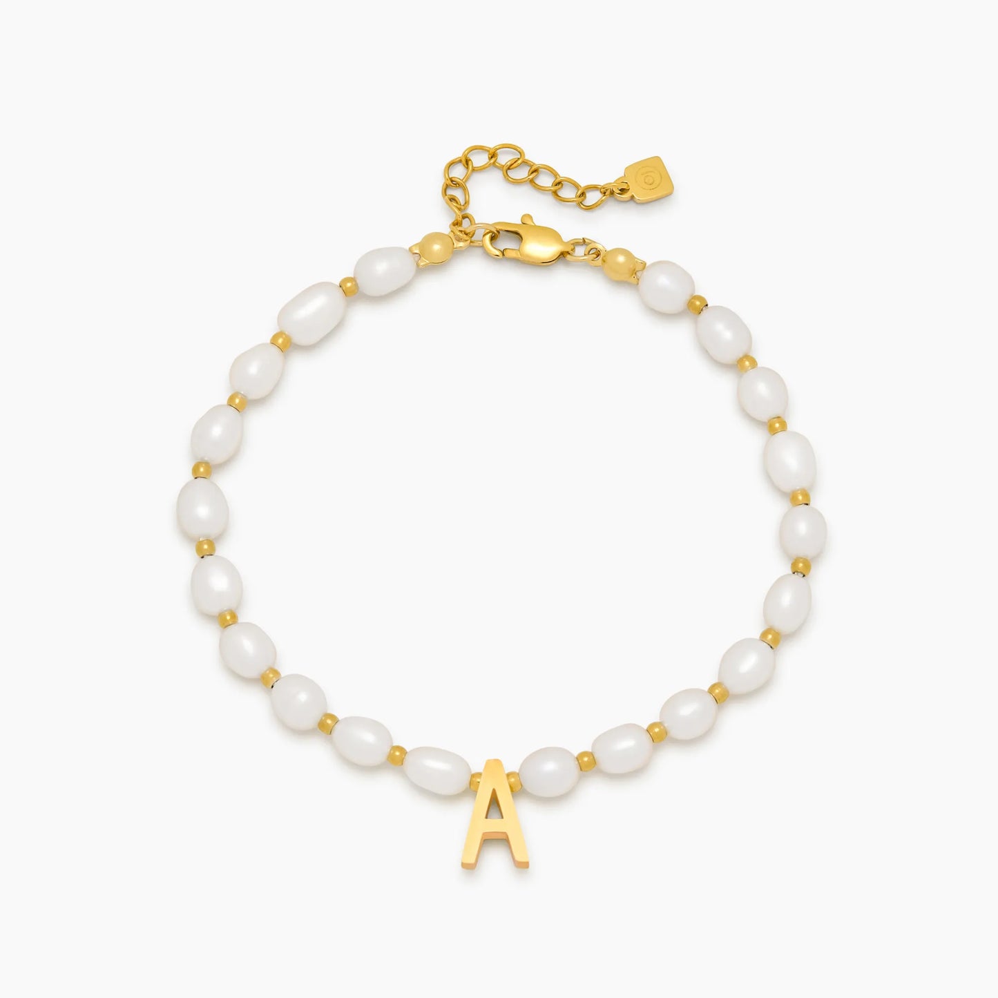 Perlen-Initial-Charm-Armband