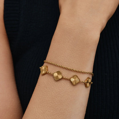 Sunburst-Kleeblatt-Armband