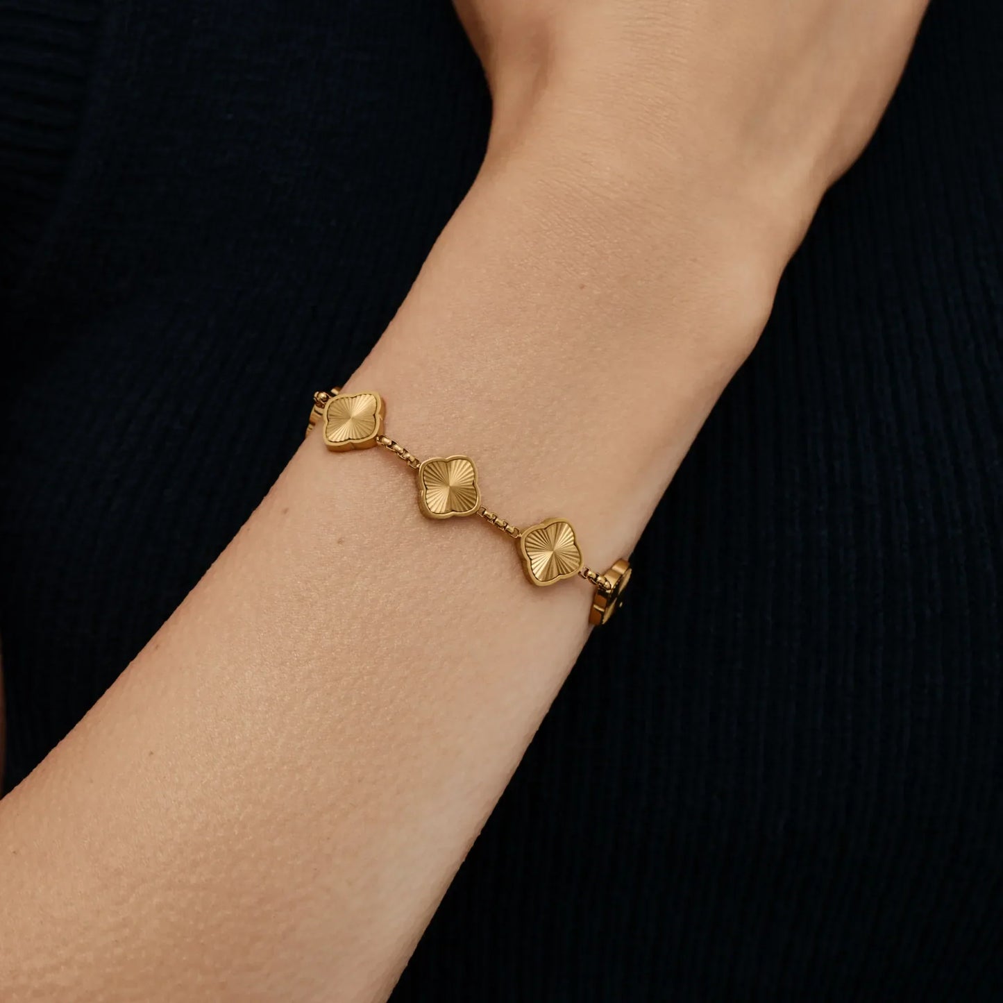 Sunburst-Kleeblatt-Armband