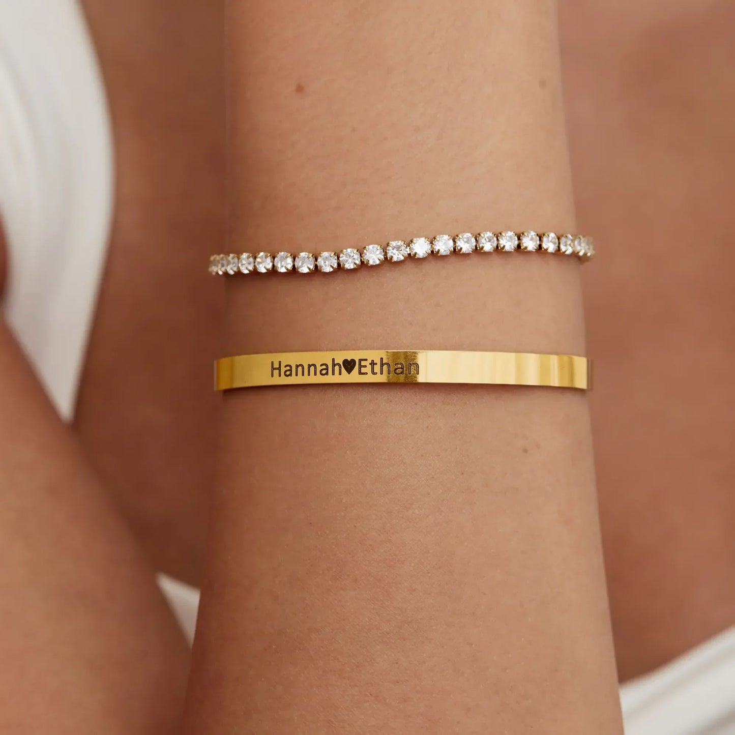 Signature Bar Armband mit Schieber