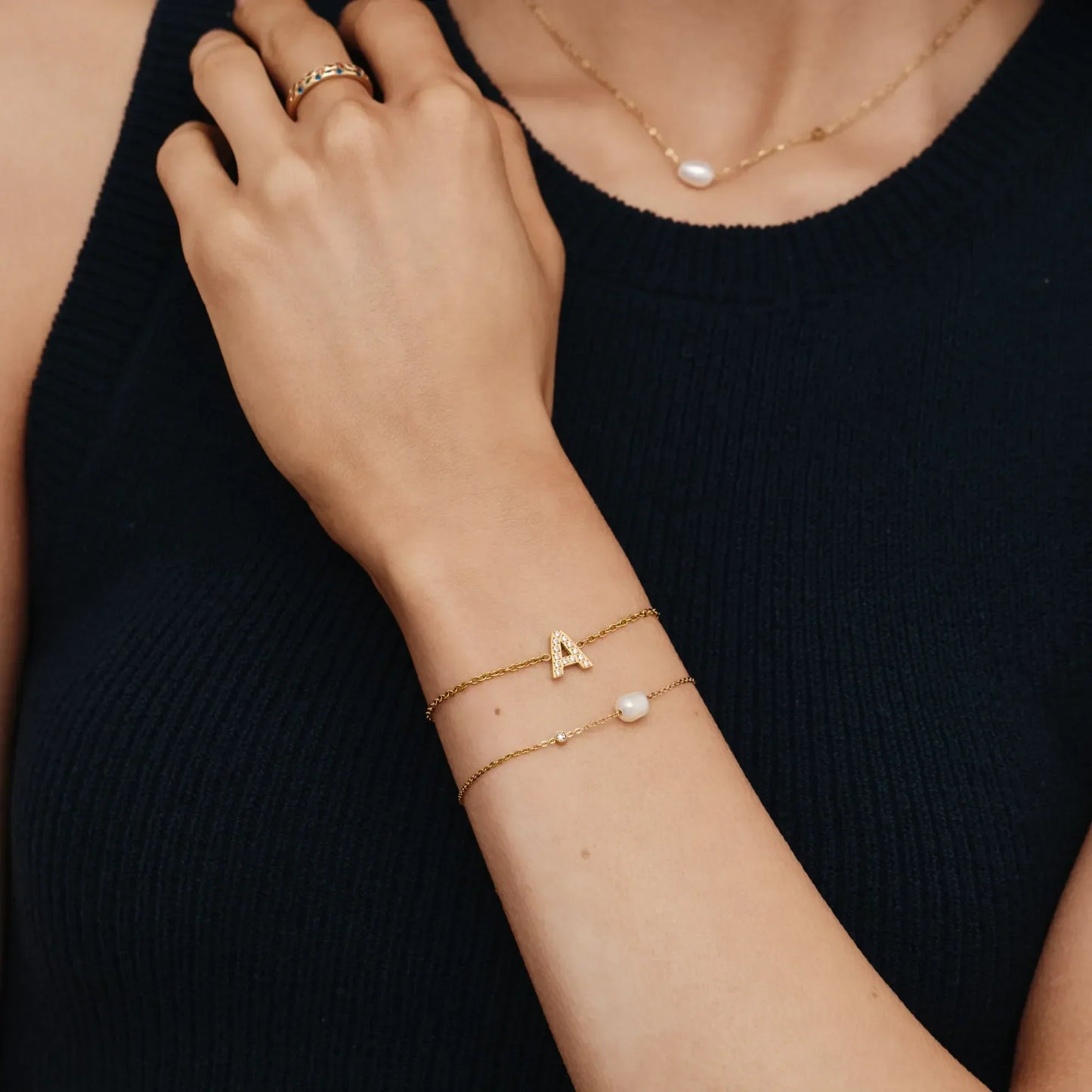 Pavé-Initial-Armband