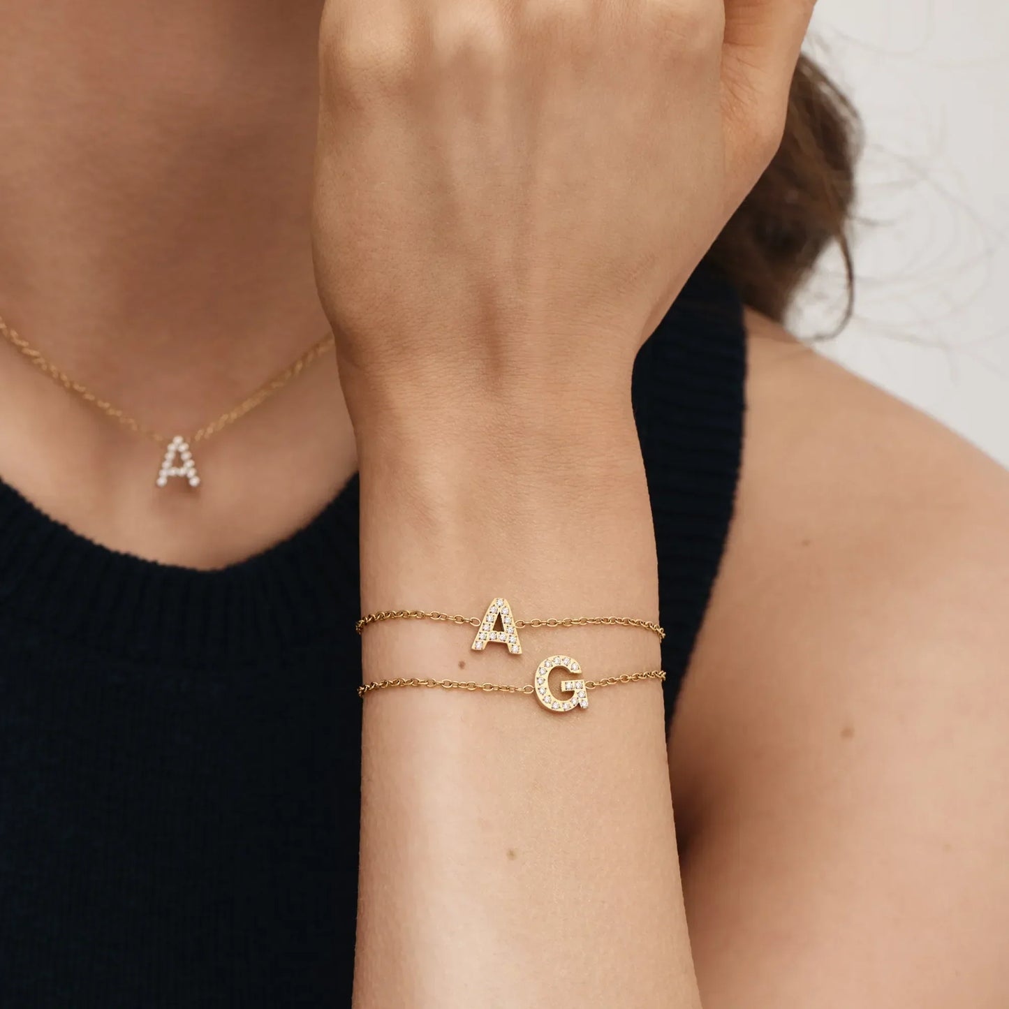 Pavé-Initial-Armband