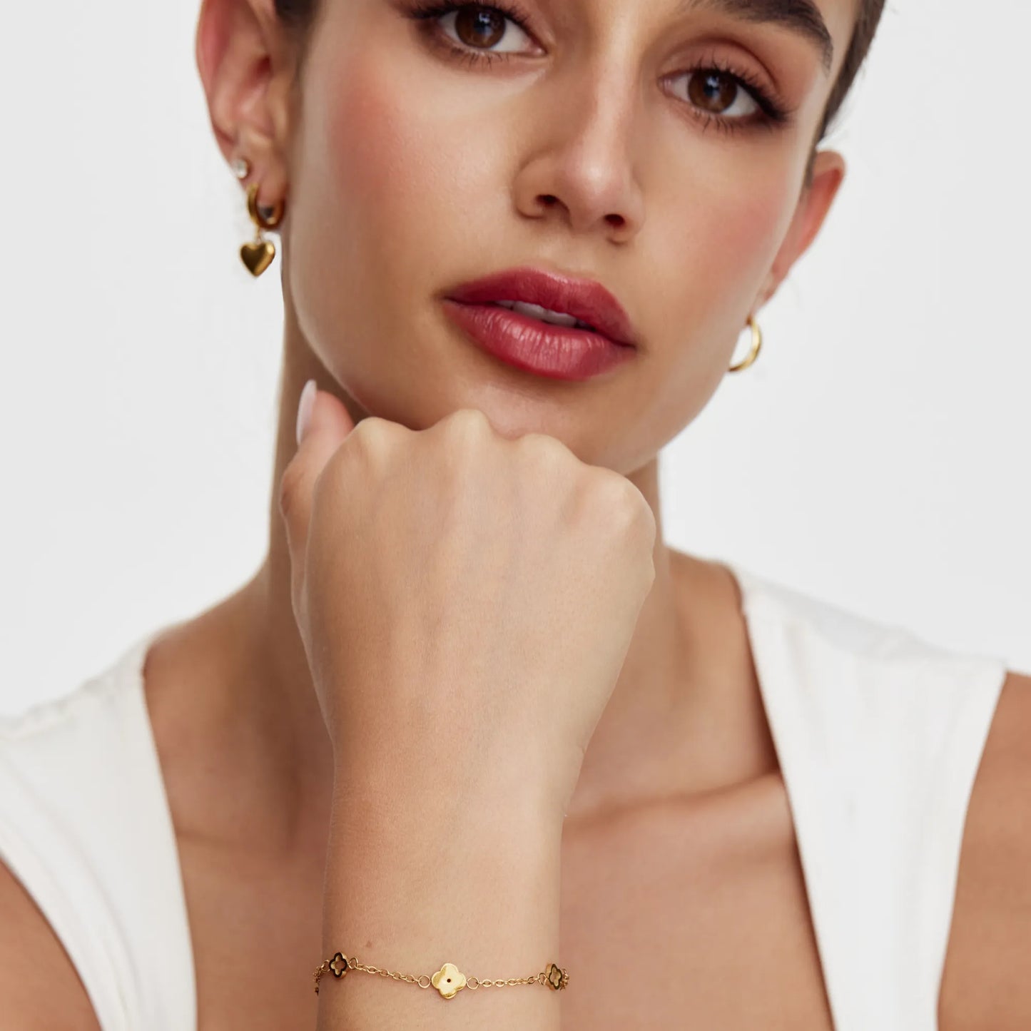 Zartes Kleeblatt-Armband