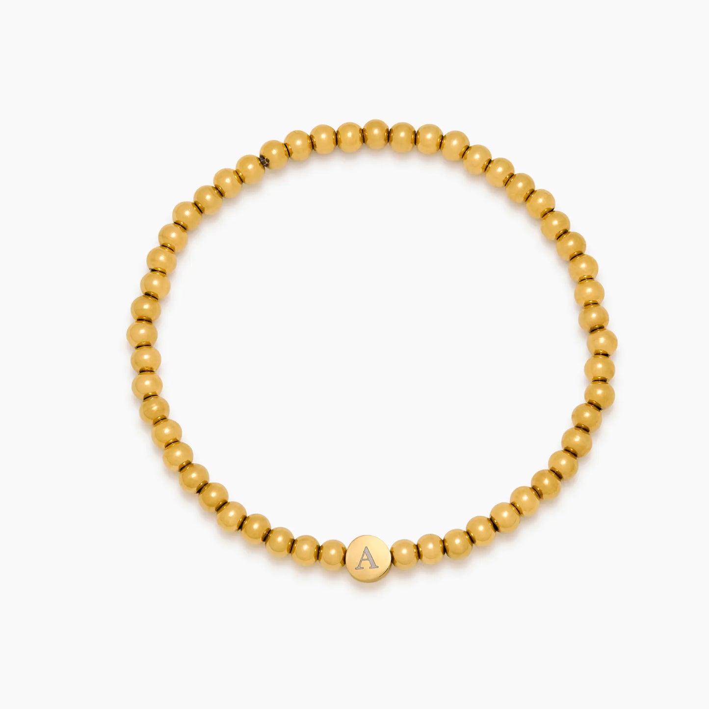 Graviertes Initial-Perlenarmband