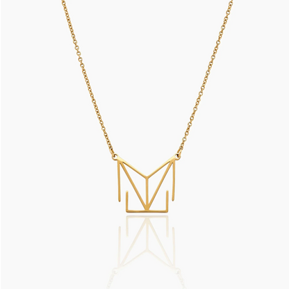 Minimalistische Monogramm-Namenskette
