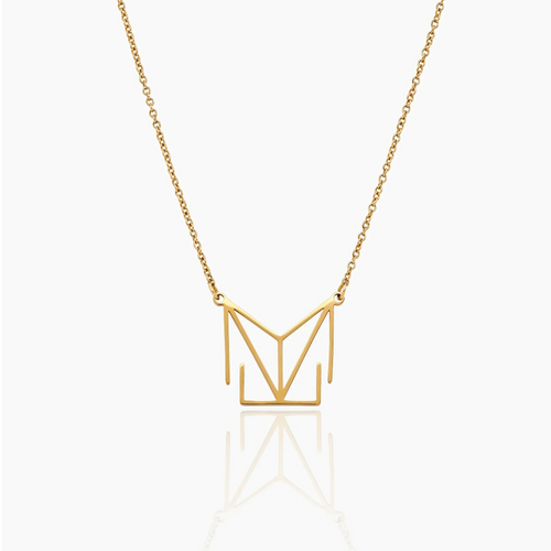Minimalistische Monogramm-Namenskette