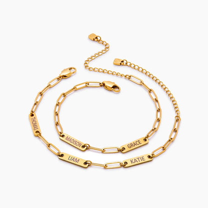 Paperclip Armband mit mehreren Namen