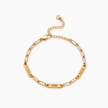 Paperclip Armband mit mehreren Namen