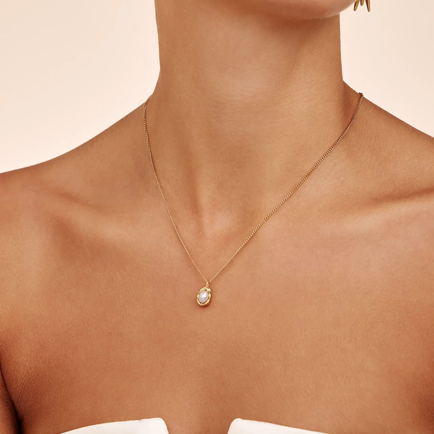 Luna Kette mit Perlen-Tropfen