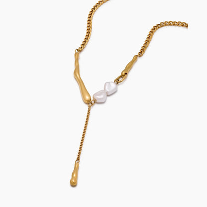 Elara Kette mit Perlen-Steg
