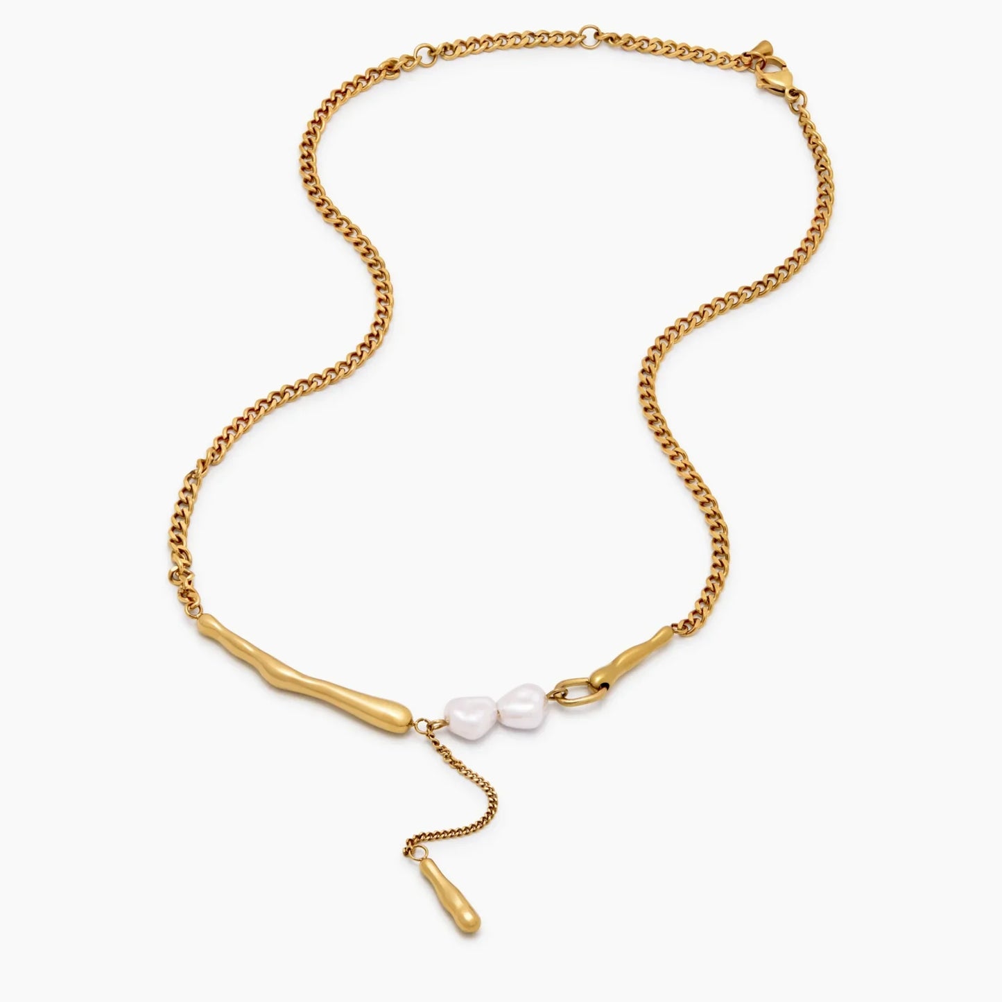 Elara Kette mit Perlen-Steg