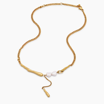 Elara Kette mit Perlen-Steg