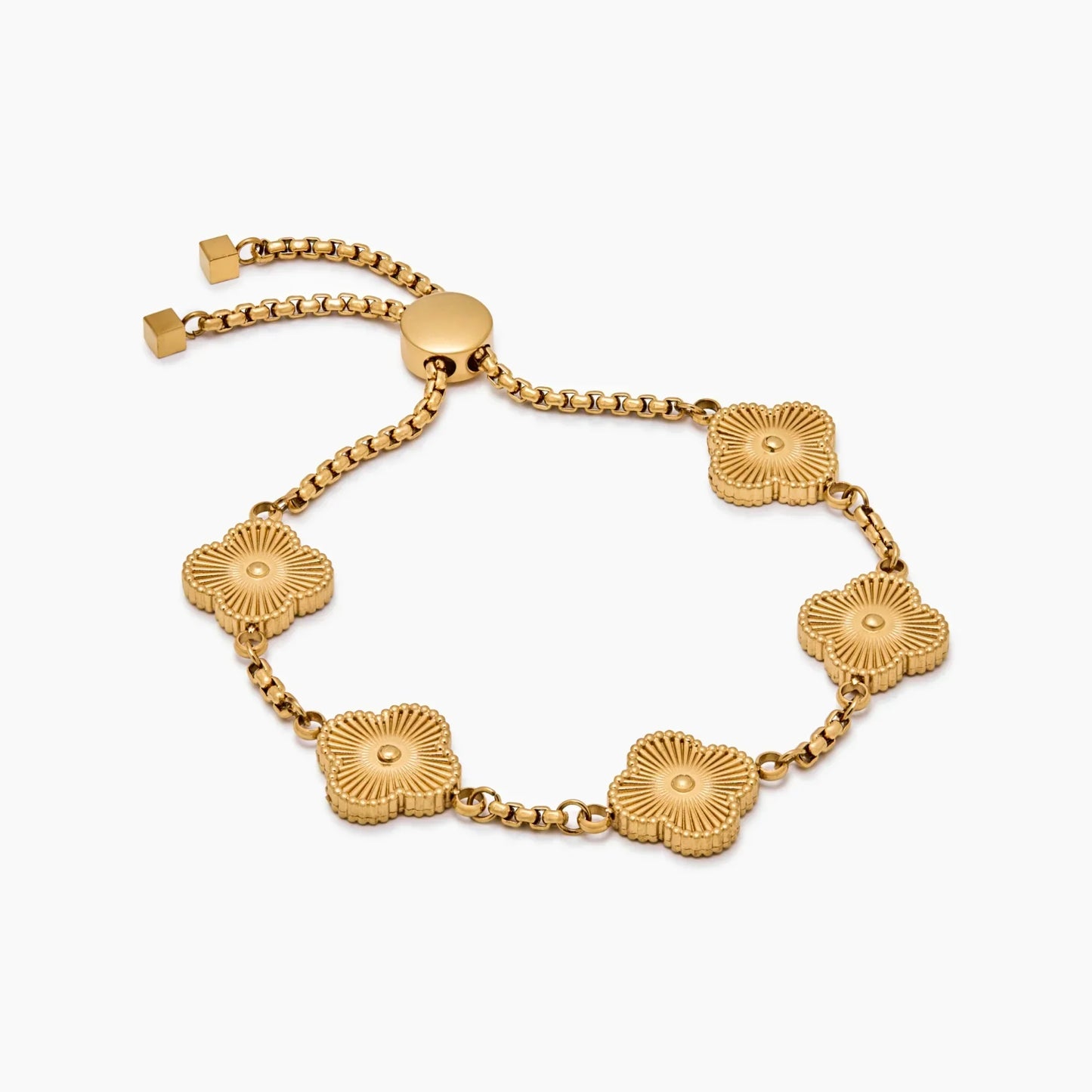 Perlmutt-Kleeblatt-Armband