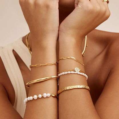 Dune Armreif in Gold