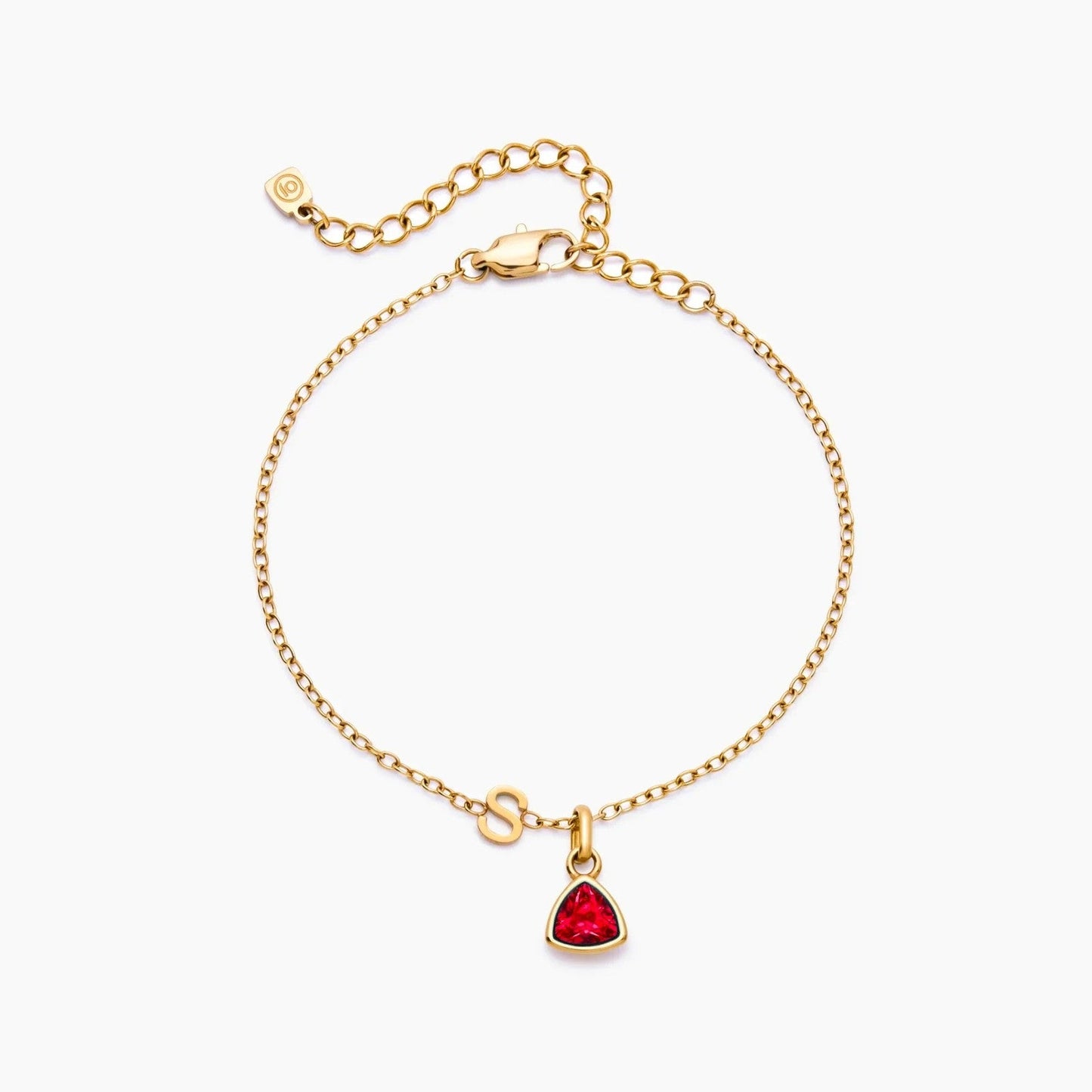 Geburtsstein-Initial-Charm-Armband