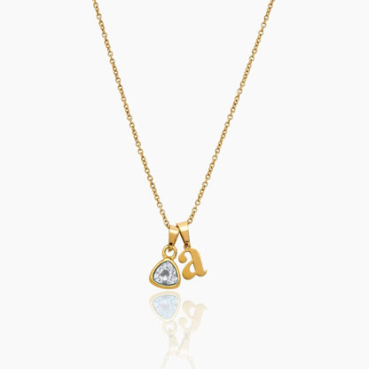 By Heart Kette mit Initiale & Geburtsstein