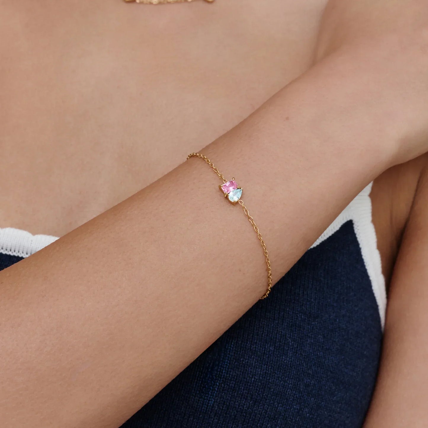 Forever Duo Armband mit Geburtssteinen