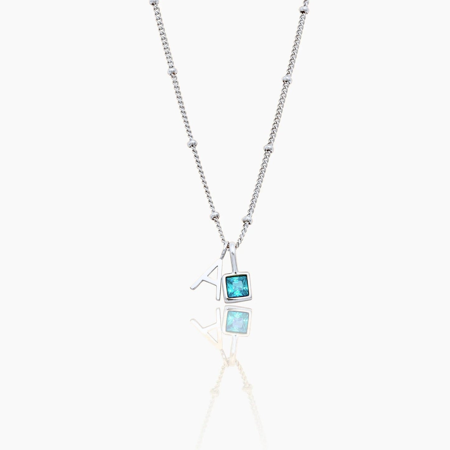 Edelstein Initial Halskette