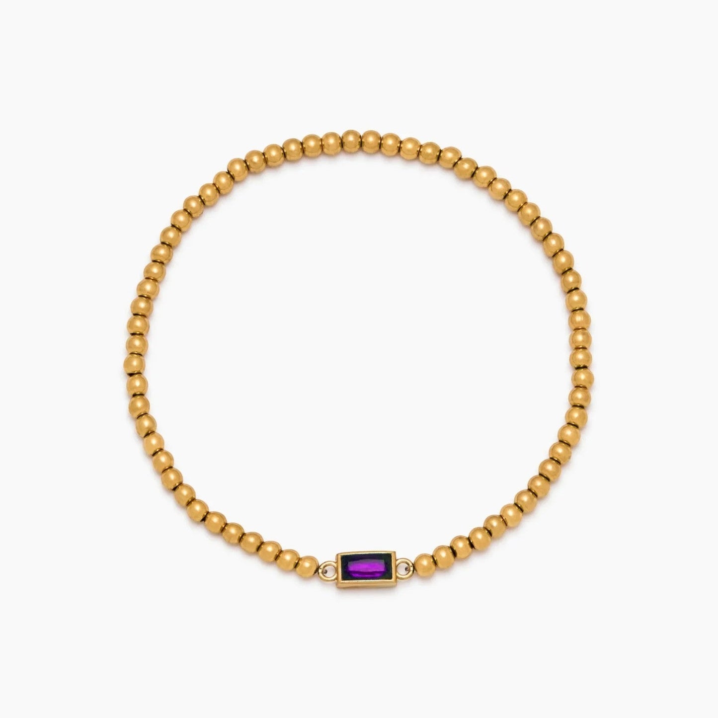 Goldenes Perlenarmband mit Geburtsstein