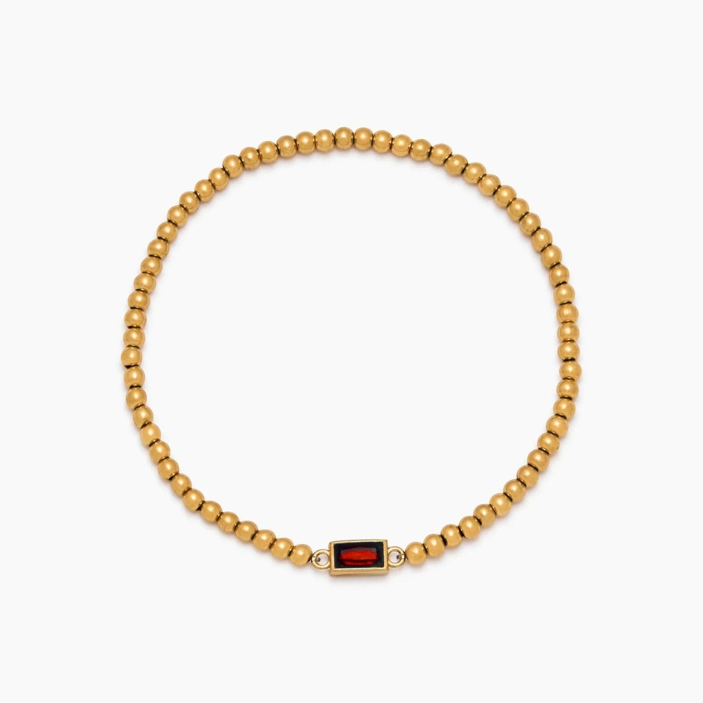 Goldenes Perlenarmband mit Geburtsstein