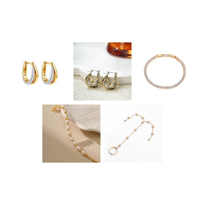 Mixed Metal Edit — 5-teiliges Schmuckset