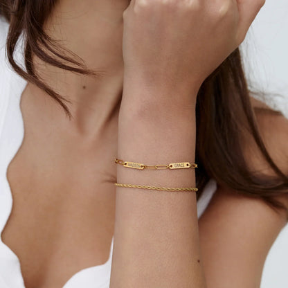 Paperclip Armband mit mehreren Namen