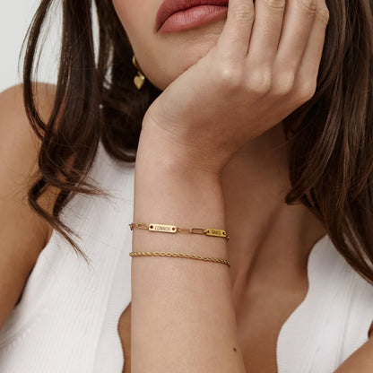 Paperclip Armband mit mehreren Namen