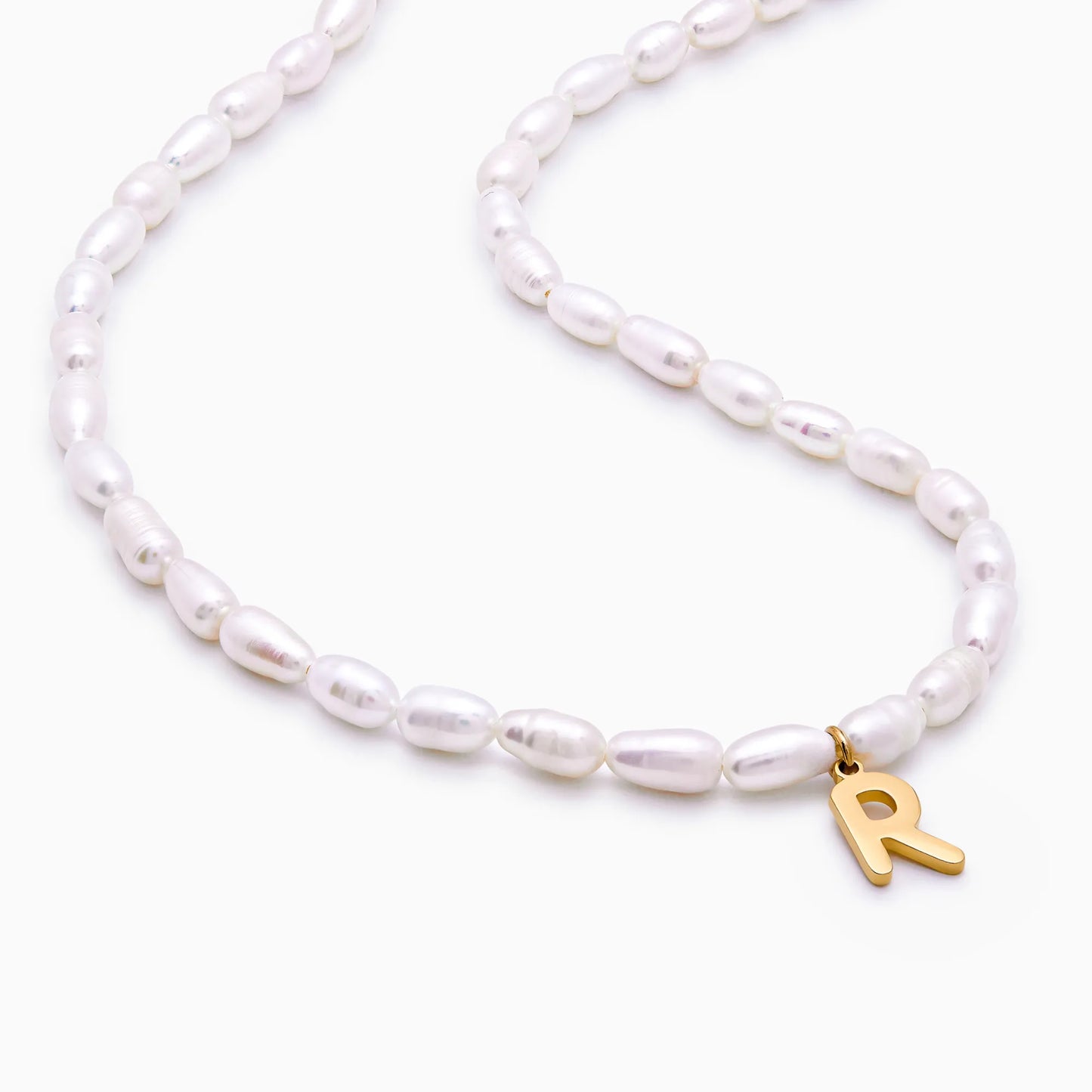 Statement-Perlenkette mit Initiale