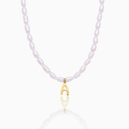 Statement-Perlenkette mit Initiale