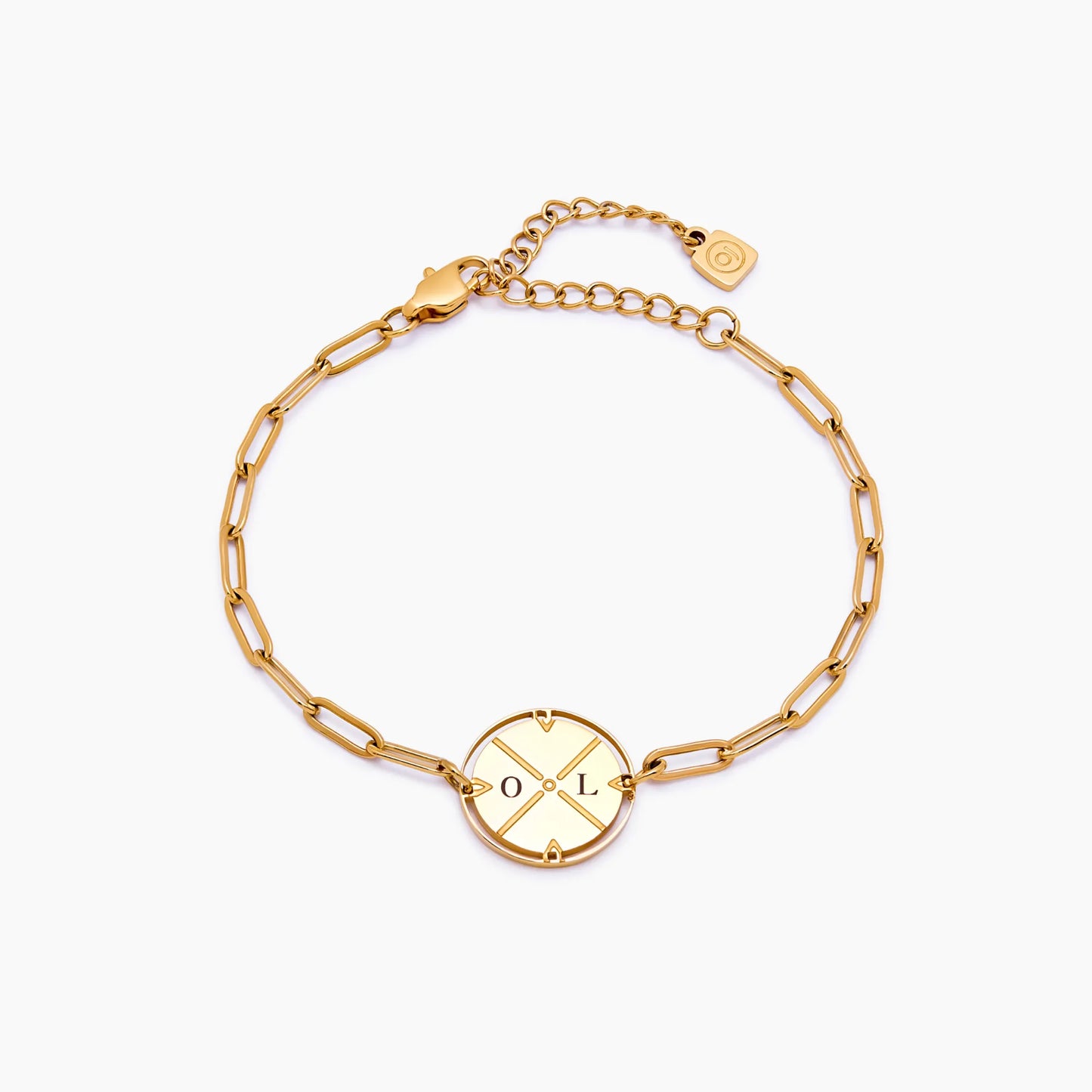 Graviertes Kompass-Armband