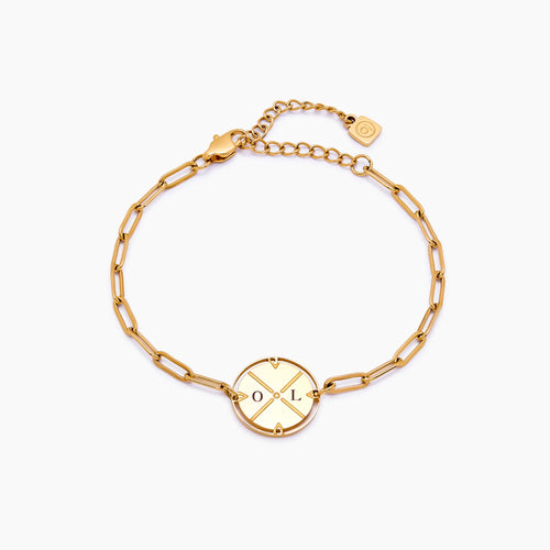 Graviertes Kompass-Armband