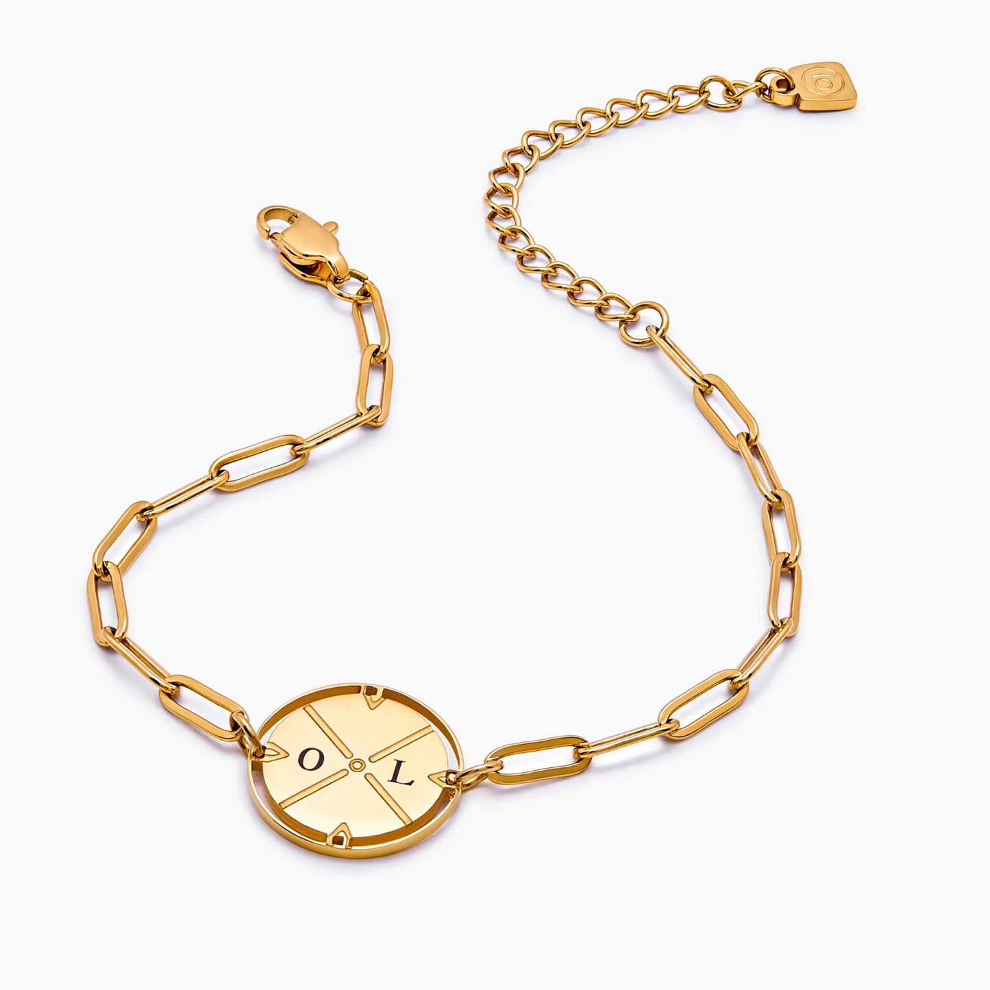 Graviertes Kompass-Armband