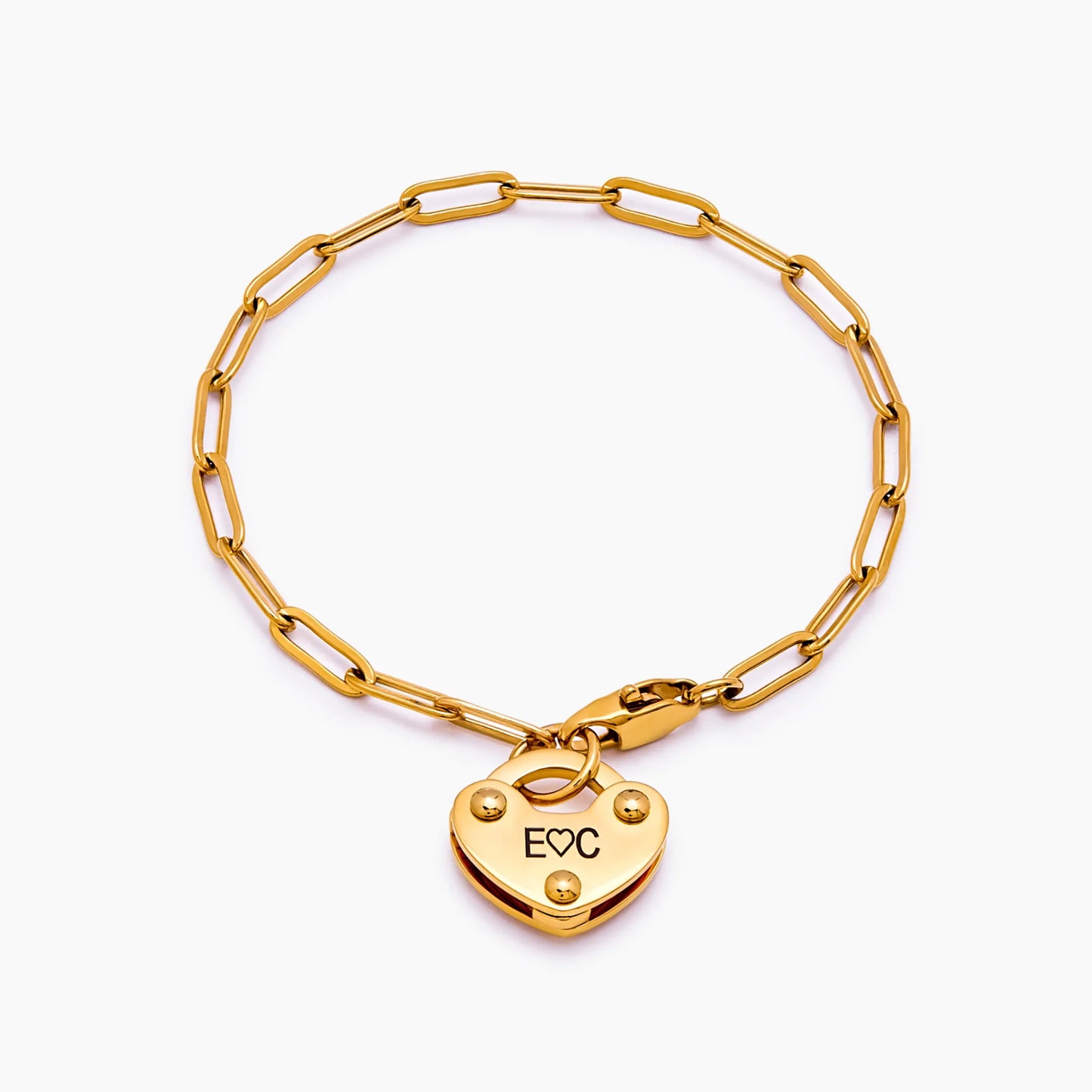 Herzschloss-Initial-Armband