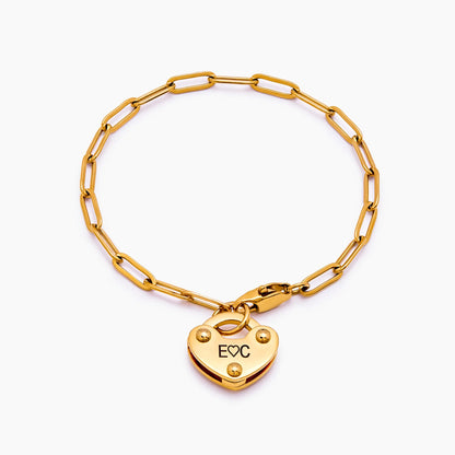Herzschloss-Initial-Armband