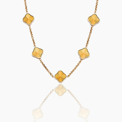 Sunburst Kleeblatt Halskette